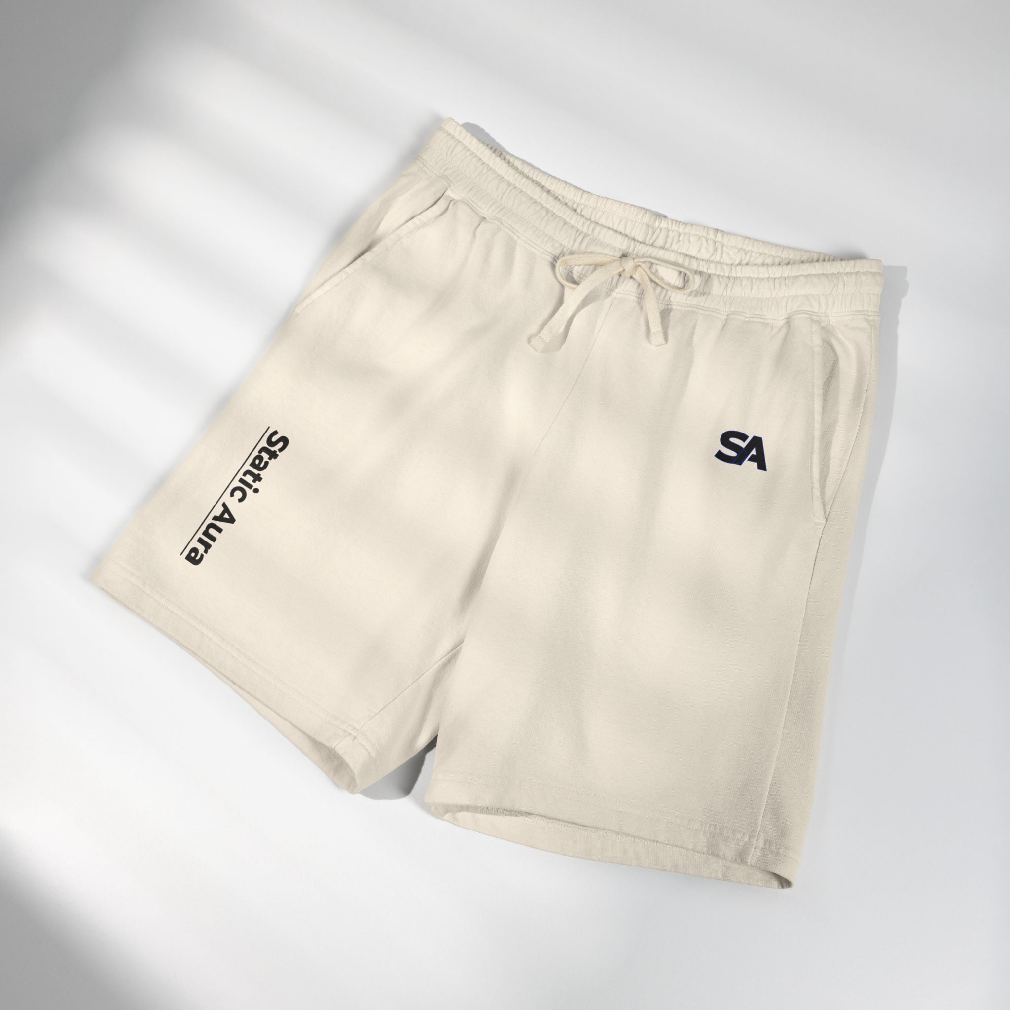 Static Aura: High-Density Garment-Dyed Sweat Shorts
