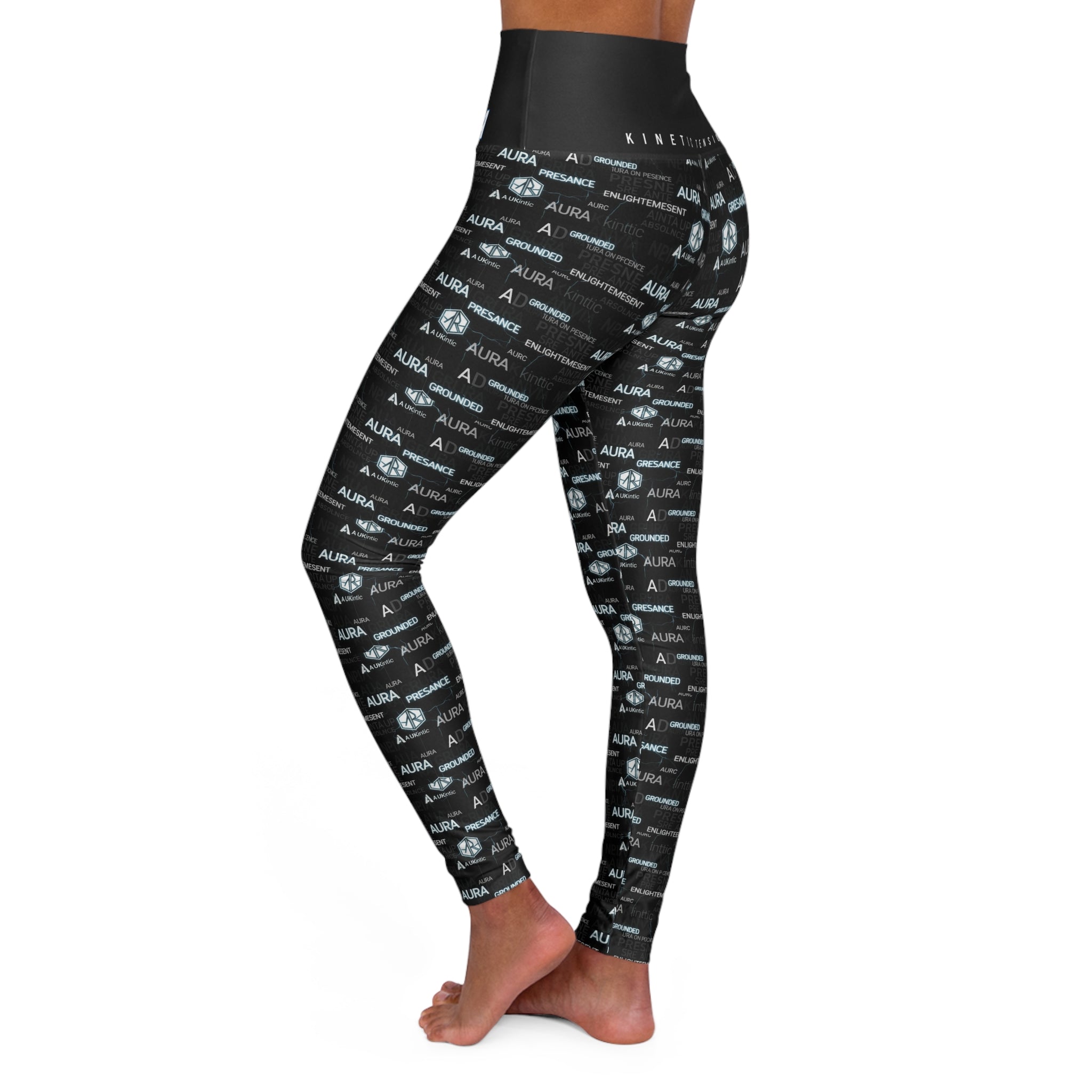 STATIC AURA | Kinetic Tension Charcoal High-Waist Leggings