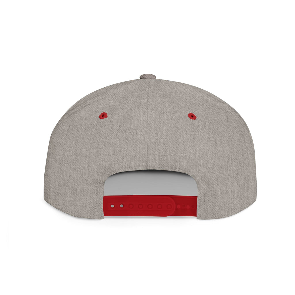 Flat Bill Snapback Hat — 'Static Aura' Embroidered Streetwear Snapback Hat