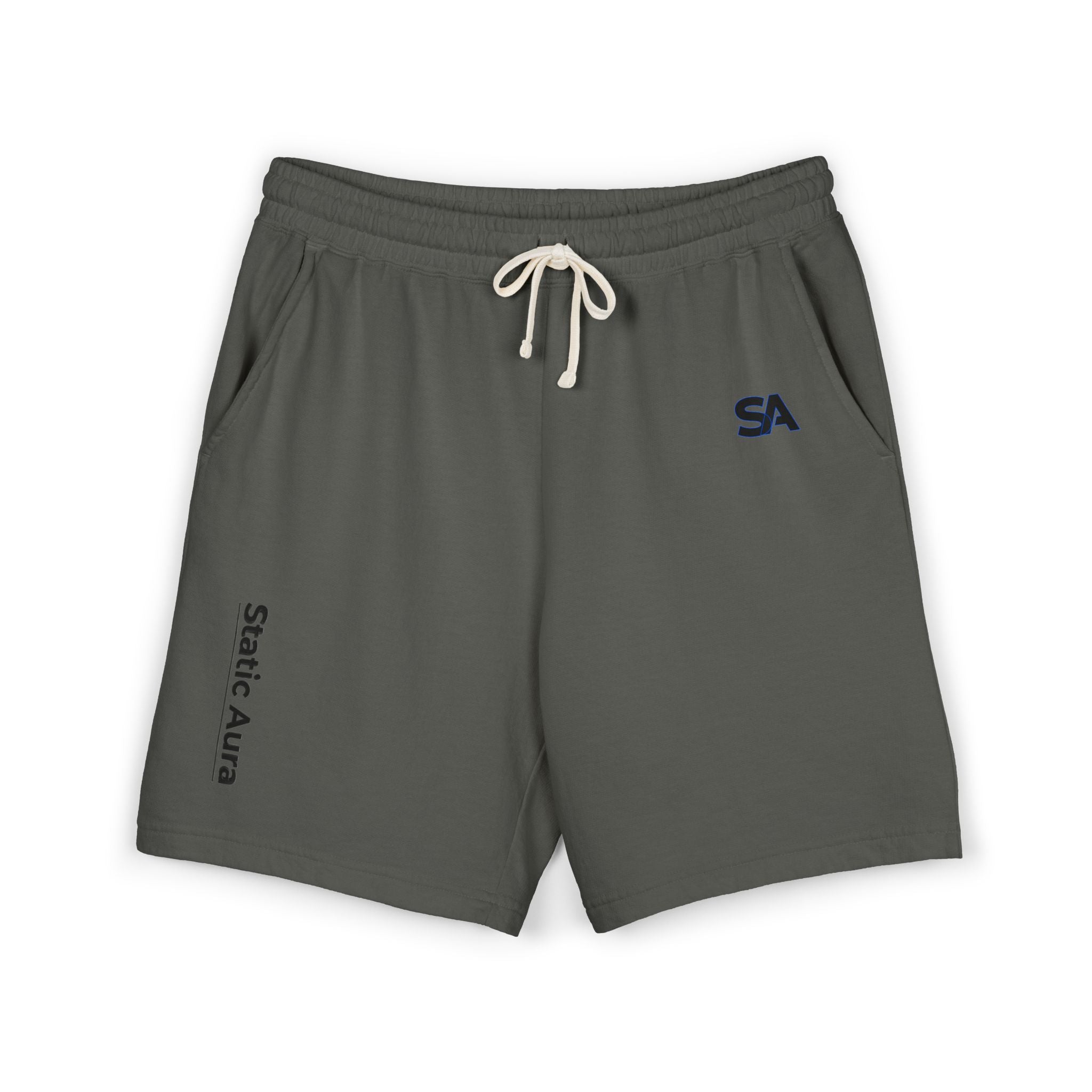 Static Aura: High-Density Garment-Dyed Sweat Shorts