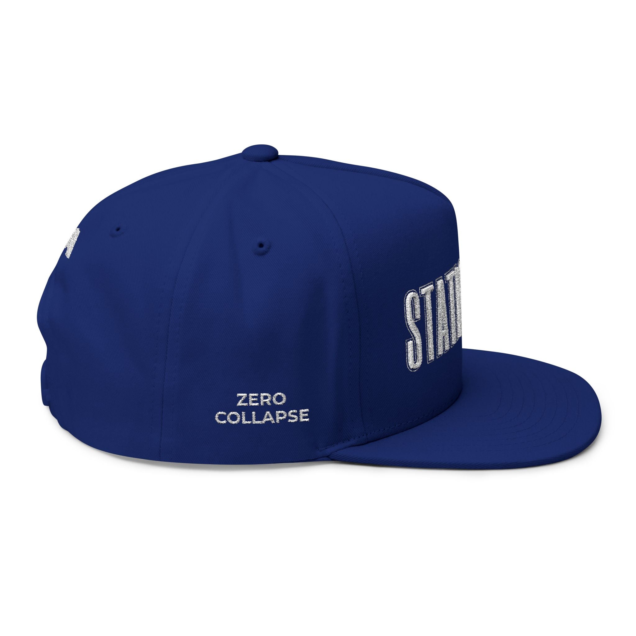 Static Aura Embroidered Flat Bill Cap