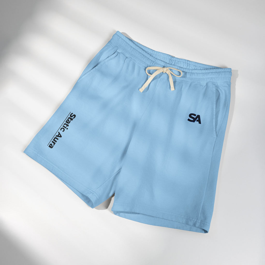 Static Aura: High-Density Garment-Dyed Sweat Shorts