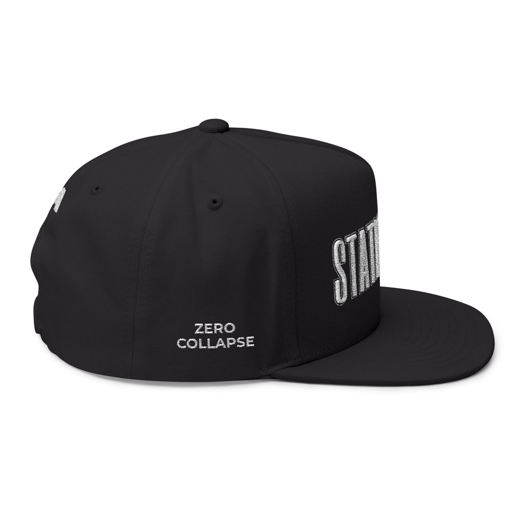 Static Aura Embroidered Flat Bill Cap