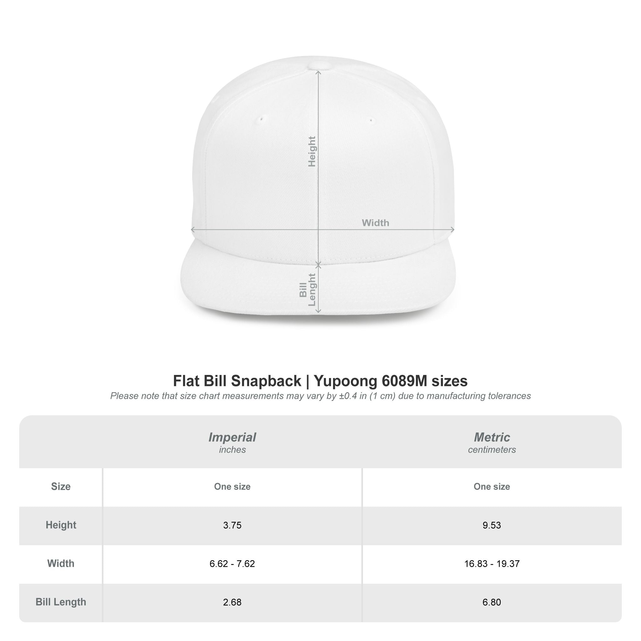 Snapback Hat — 'Static Aura' Minimal Logo Flat Bill Cap