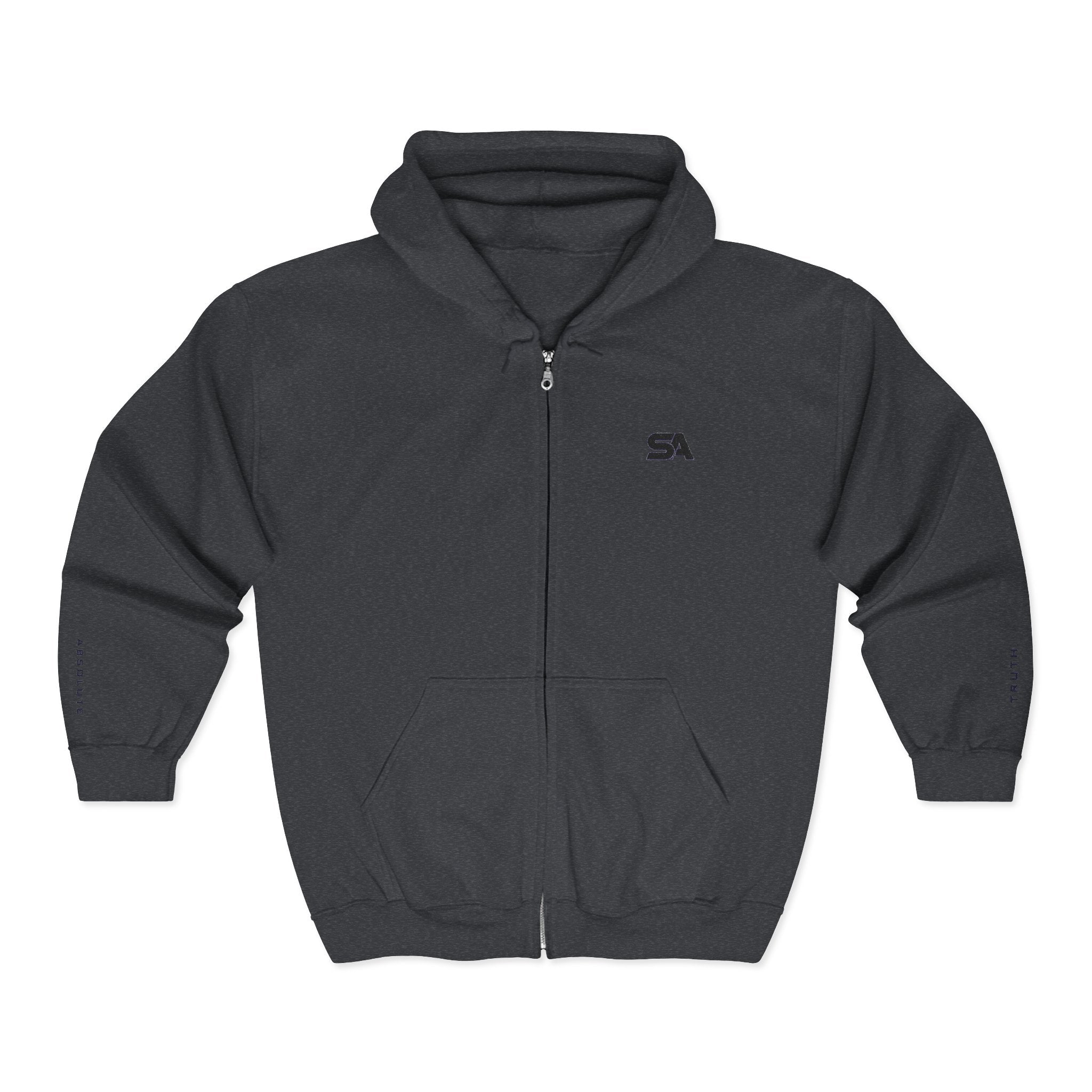 Static Aura Minimal Full-Zip Hoodie