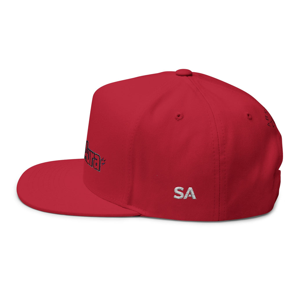 Embroidered Flat Bill Cap — "Static Aura" Logo Snapback