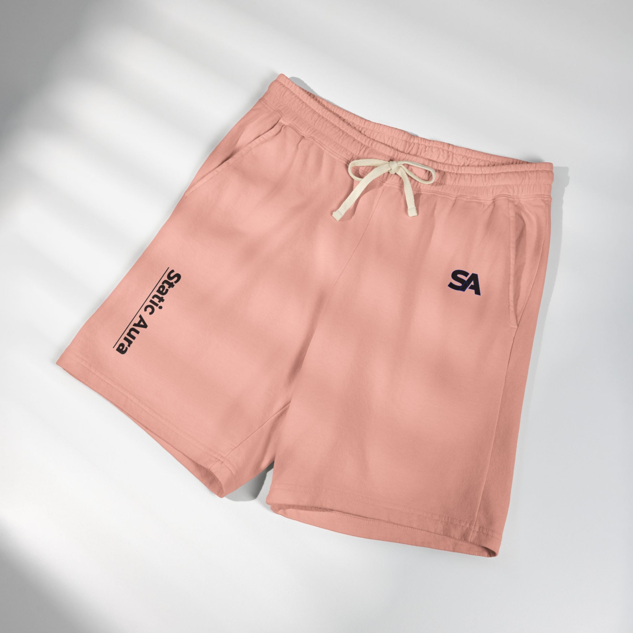 Static Aura: High-Density Garment-Dyed Sweat Shorts