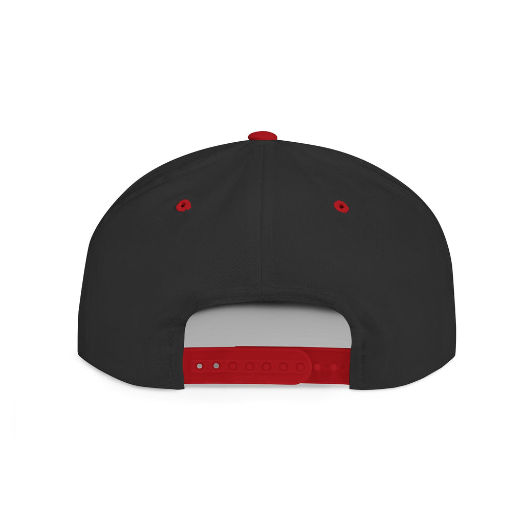 Flat Bill Snapback Hat — 'Static Aura' Embroidered Streetwear Snapback Hat