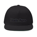 Embroidered Flat Bill Cap — "Static Aura" Logo Snapback