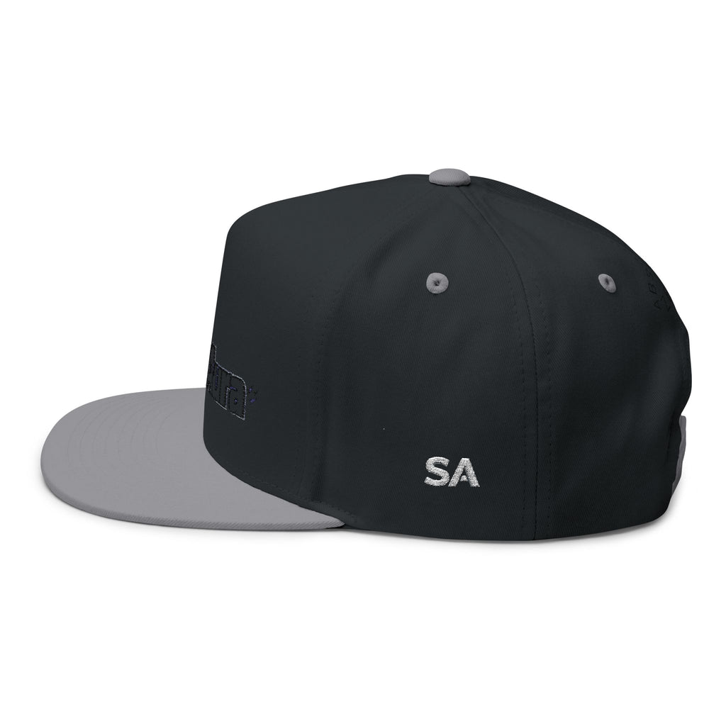 Embroidered Flat Bill Cap — "Static Aura" Logo Snapback