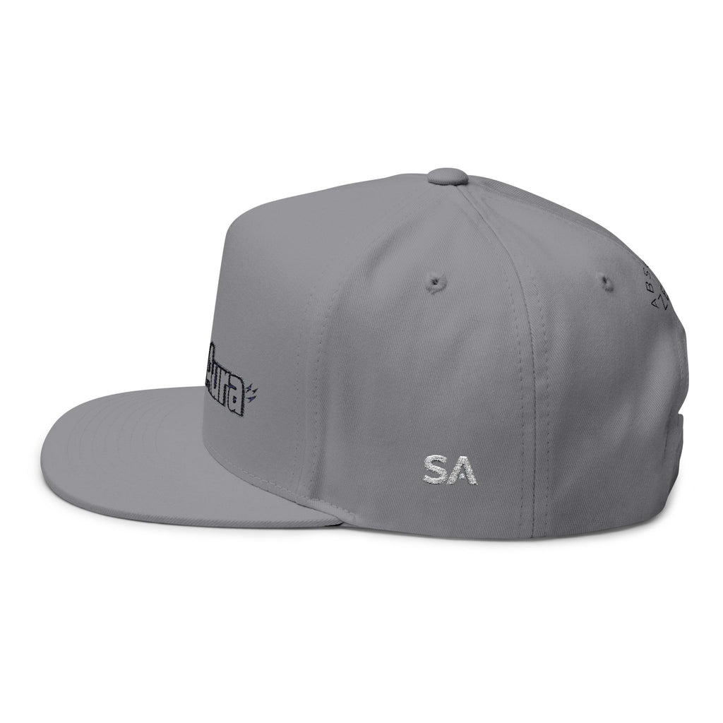 Embroidered Flat Bill Cap — "Static Aura" Logo Snapback