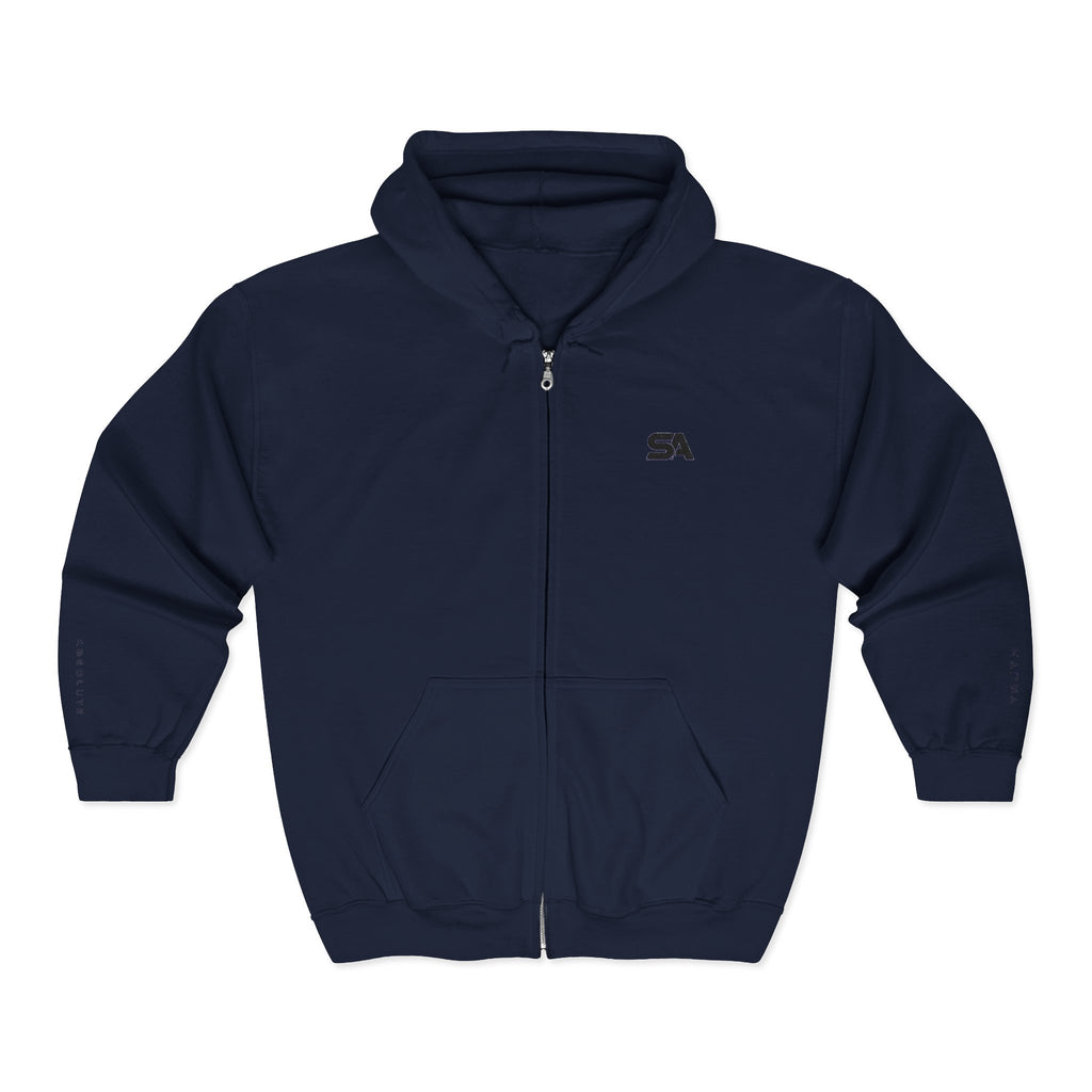Static Aura Minimal Full-Zip Hoodie