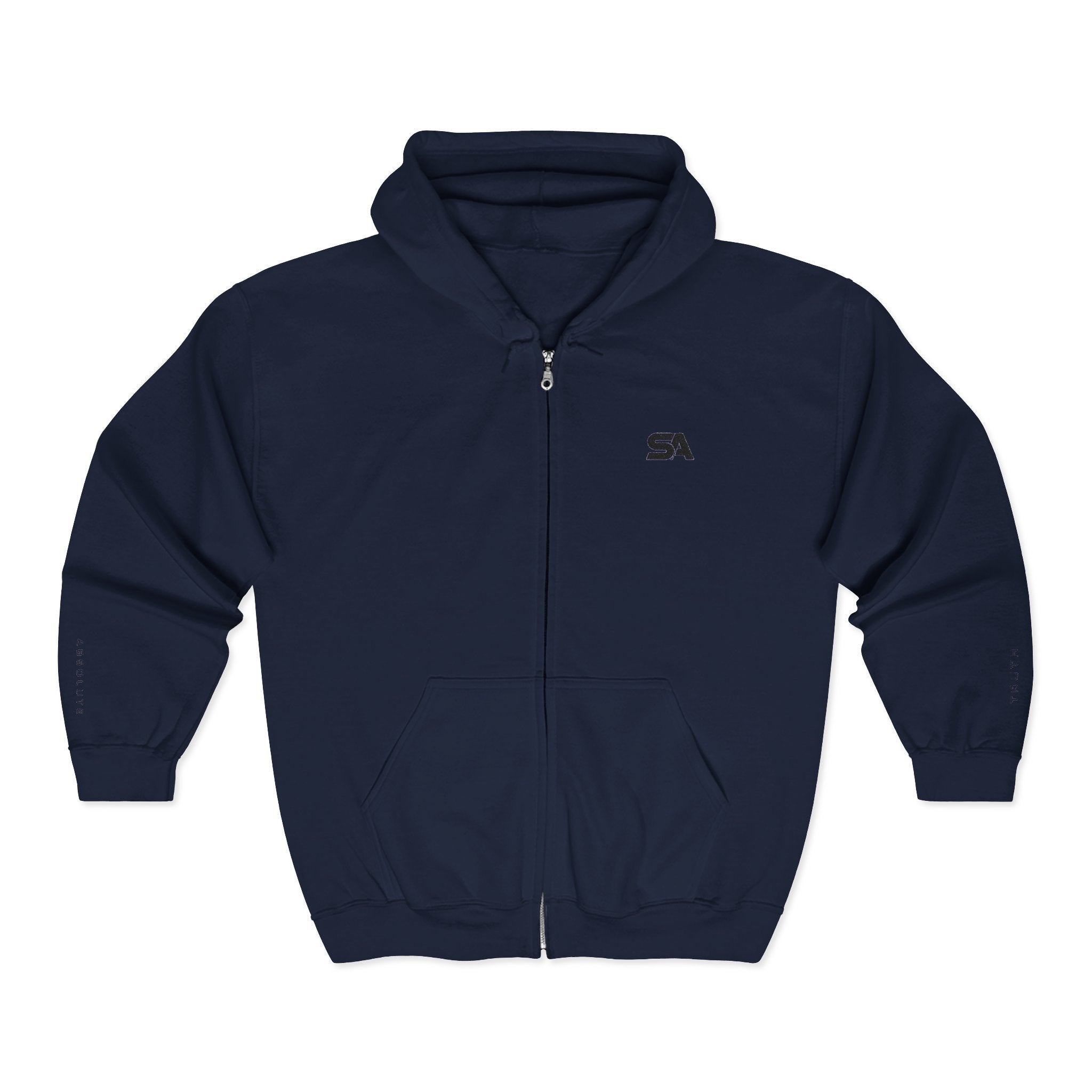 Static Aura Minimal Full-Zip Hoodie
