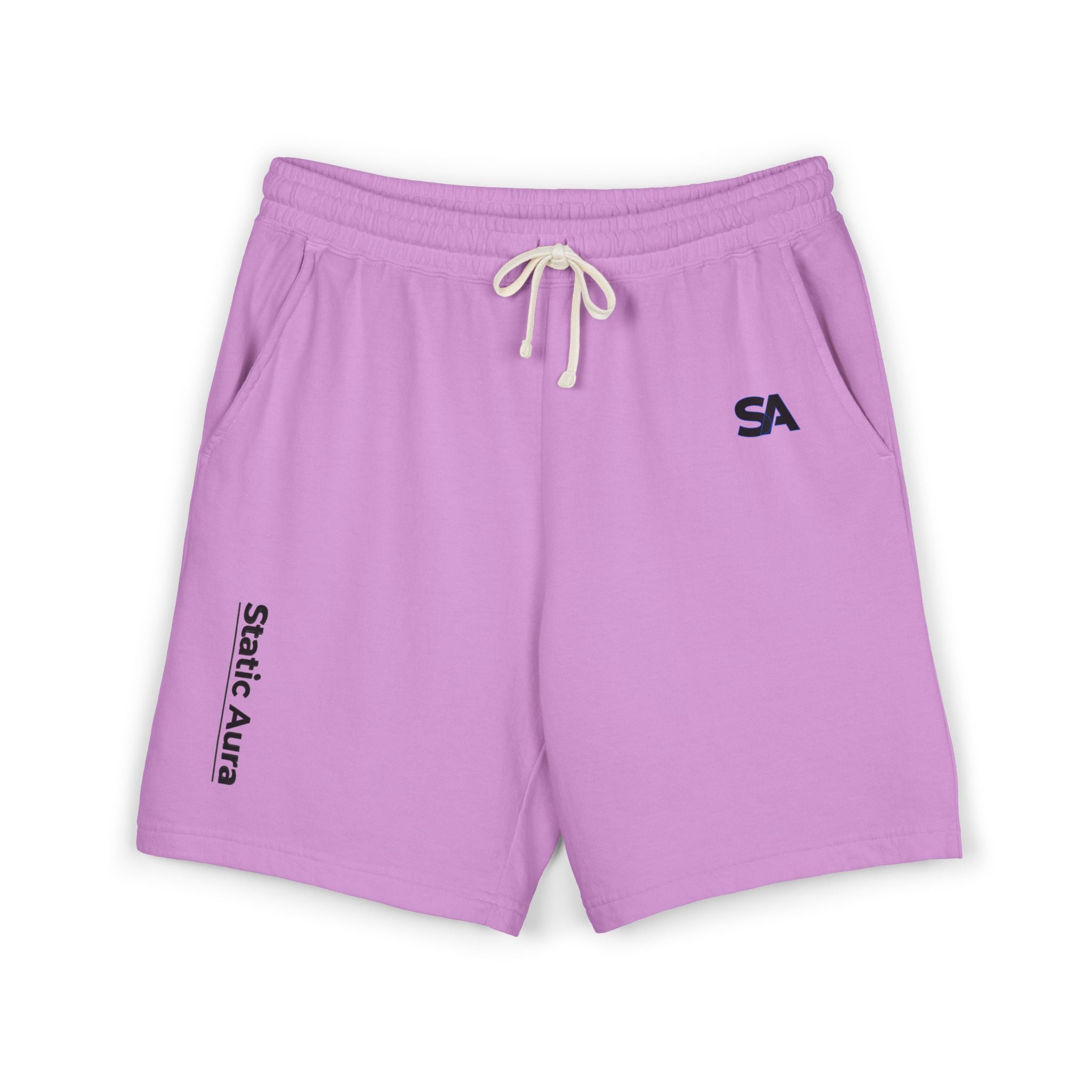 Static Aura: High-Density Garment-Dyed Sweat Shorts