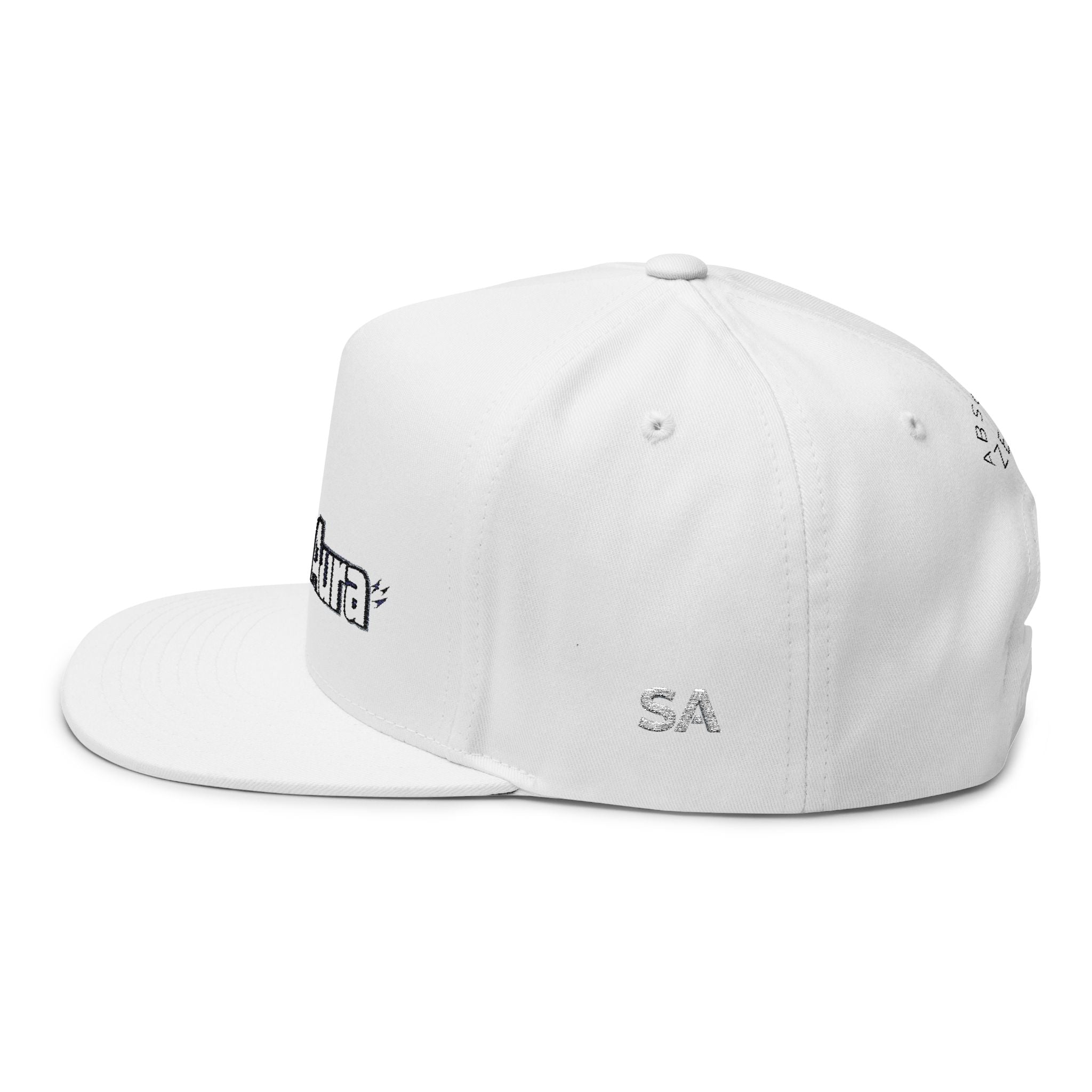 Embroidered Flat Bill Cap — "Static Aura" Logo Snapback