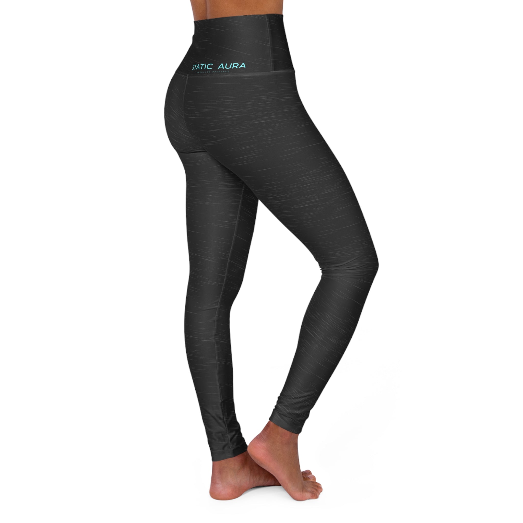 STATIC AURA | Charcoal High-Waist Yoga Leggings