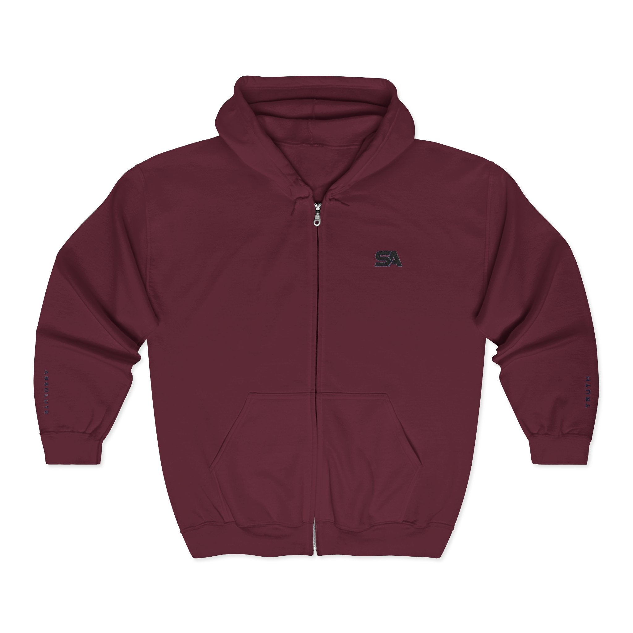 Static Aura Minimal Full-Zip Hoodie