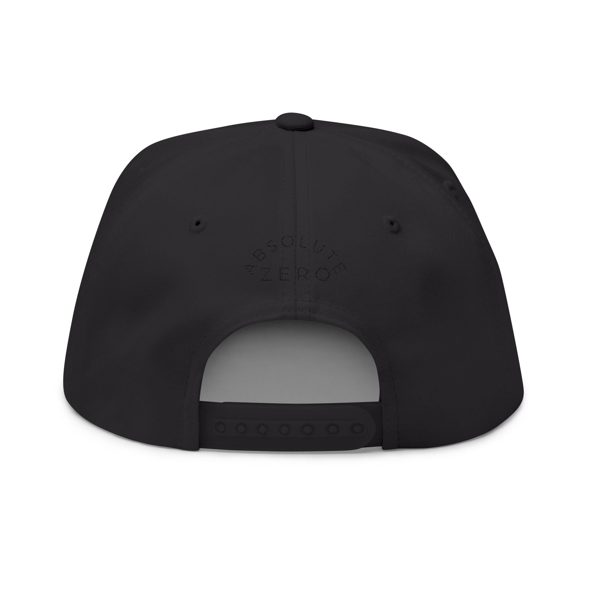Embroidered Flat Bill Cap — "Static Aura" Logo Snapback