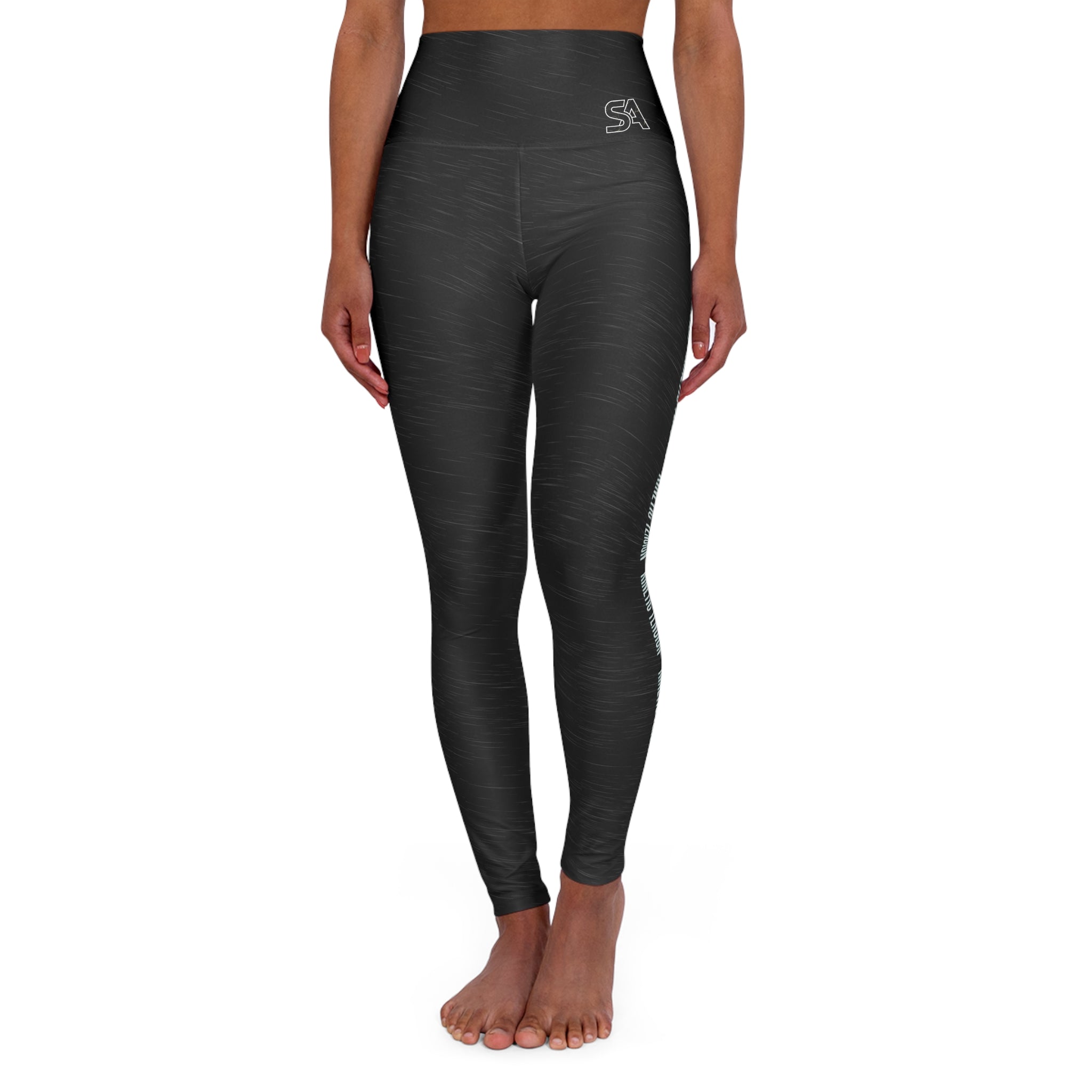 STATIC AURA | Charcoal High-Waist Yoga Leggings