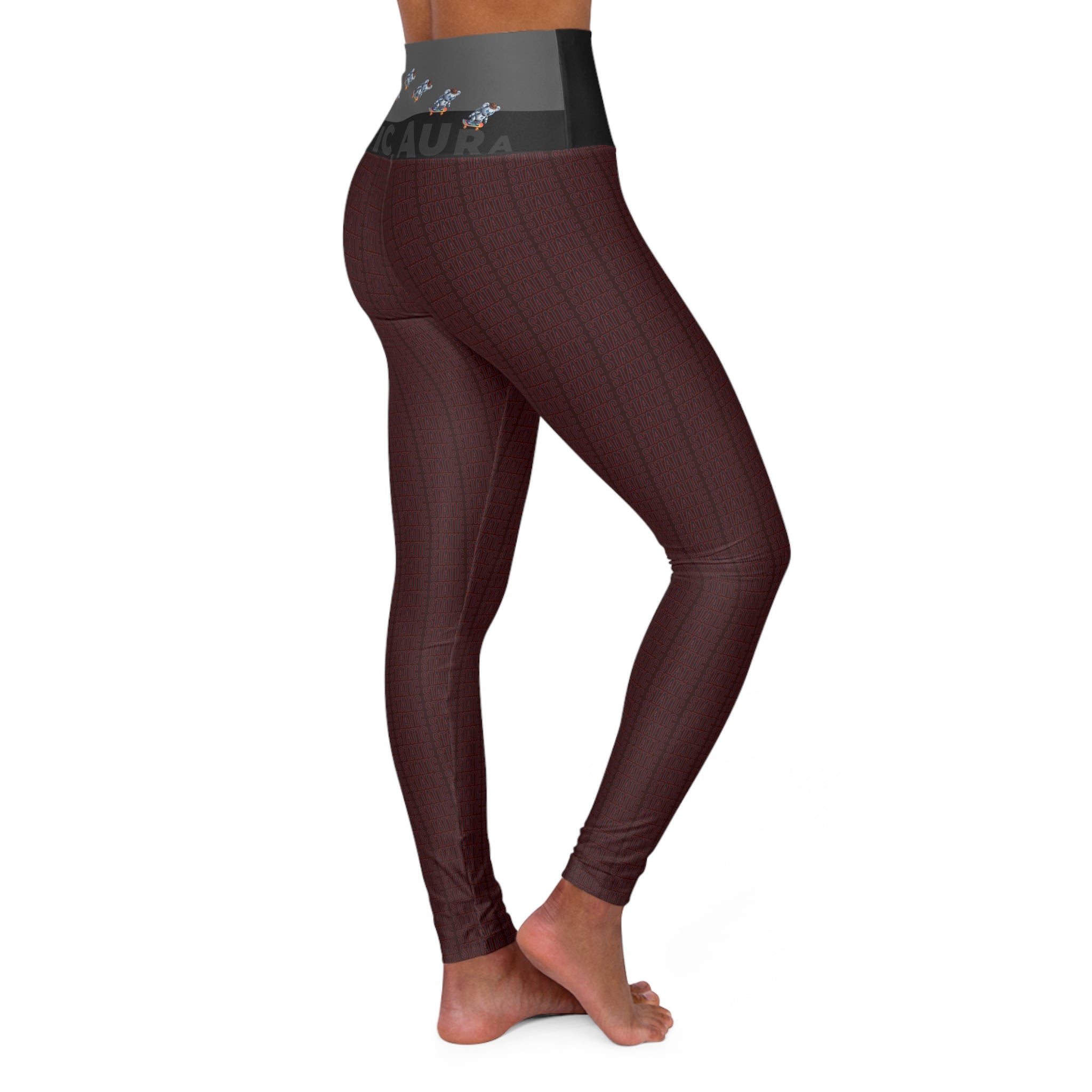 Zero-Point Charcoal High-Waist Yoga Leggings