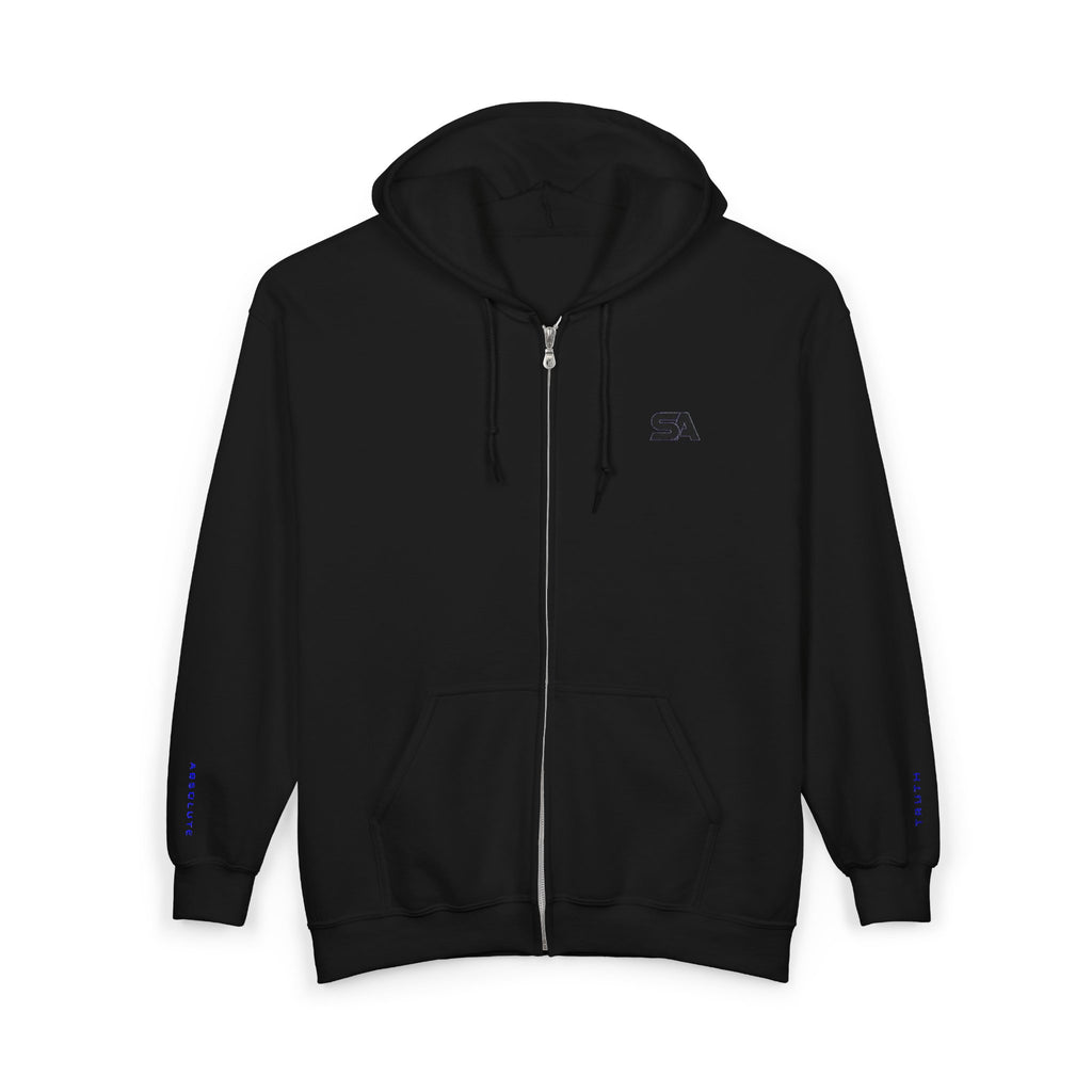 Static Aura Minimal Full-Zip Hoodie