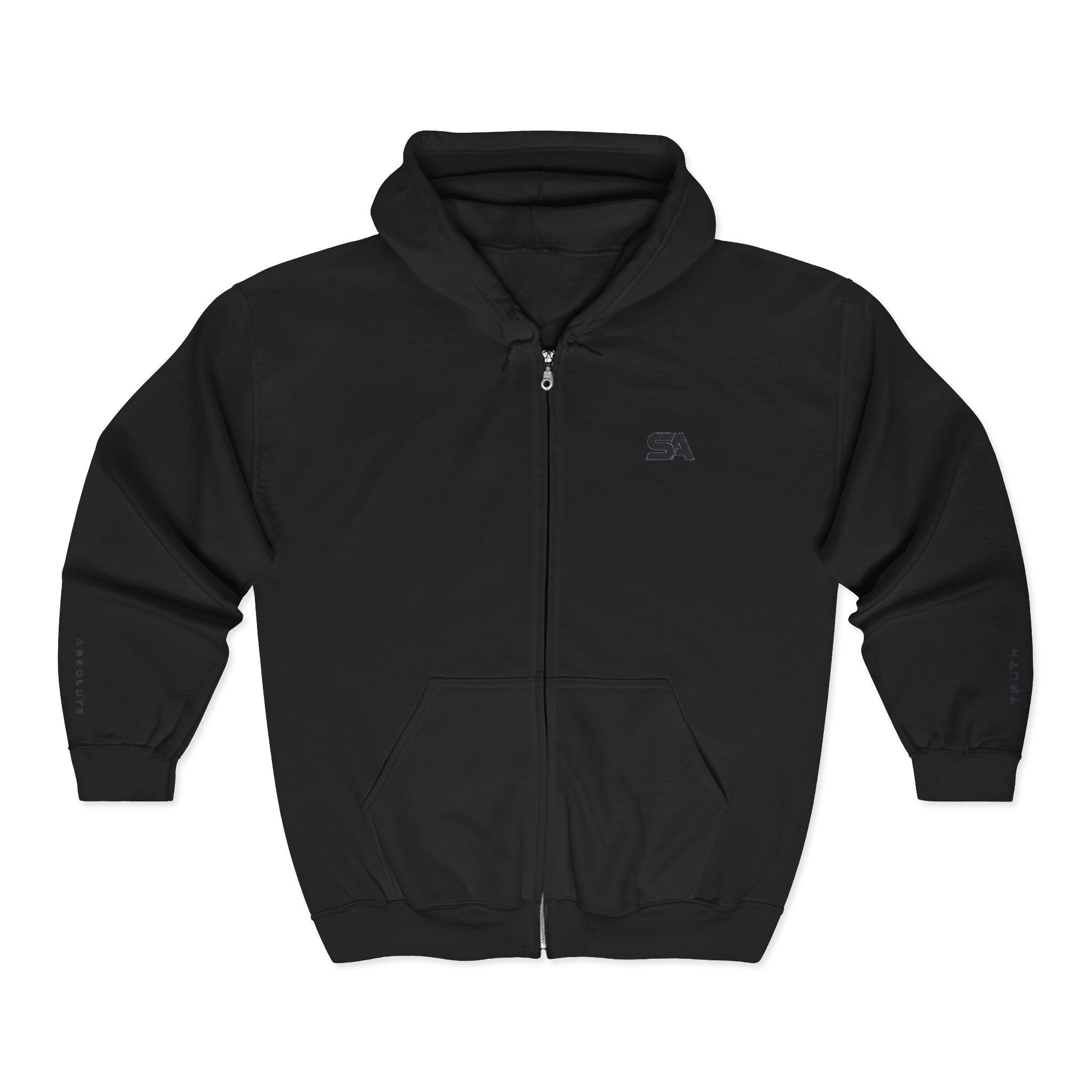 Static Aura Minimal Full-Zip Hoodie