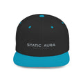Snapback Hat — 'Static Aura' Minimal Logo Flat Bill Cap