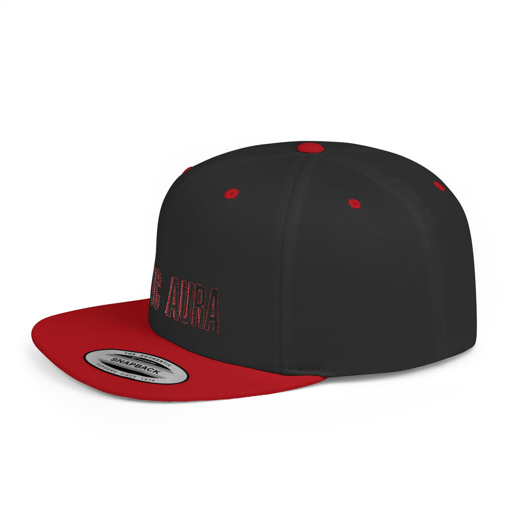 Flat Bill Snapback Hat — 'Static Aura' Embroidered Streetwear Snapback Hat