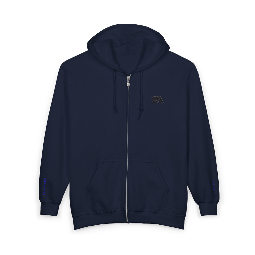 Static Aura Minimal Full-Zip Hoodie
