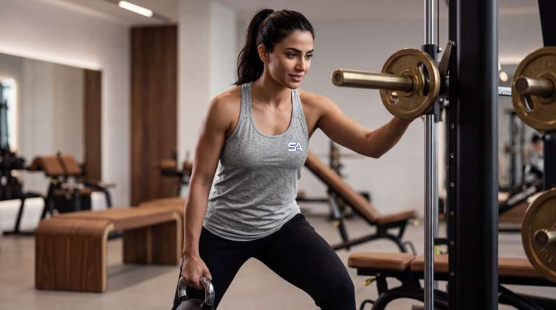 Static Aura Women's Absolute Racerback Tank — Minimal Logo Activewear