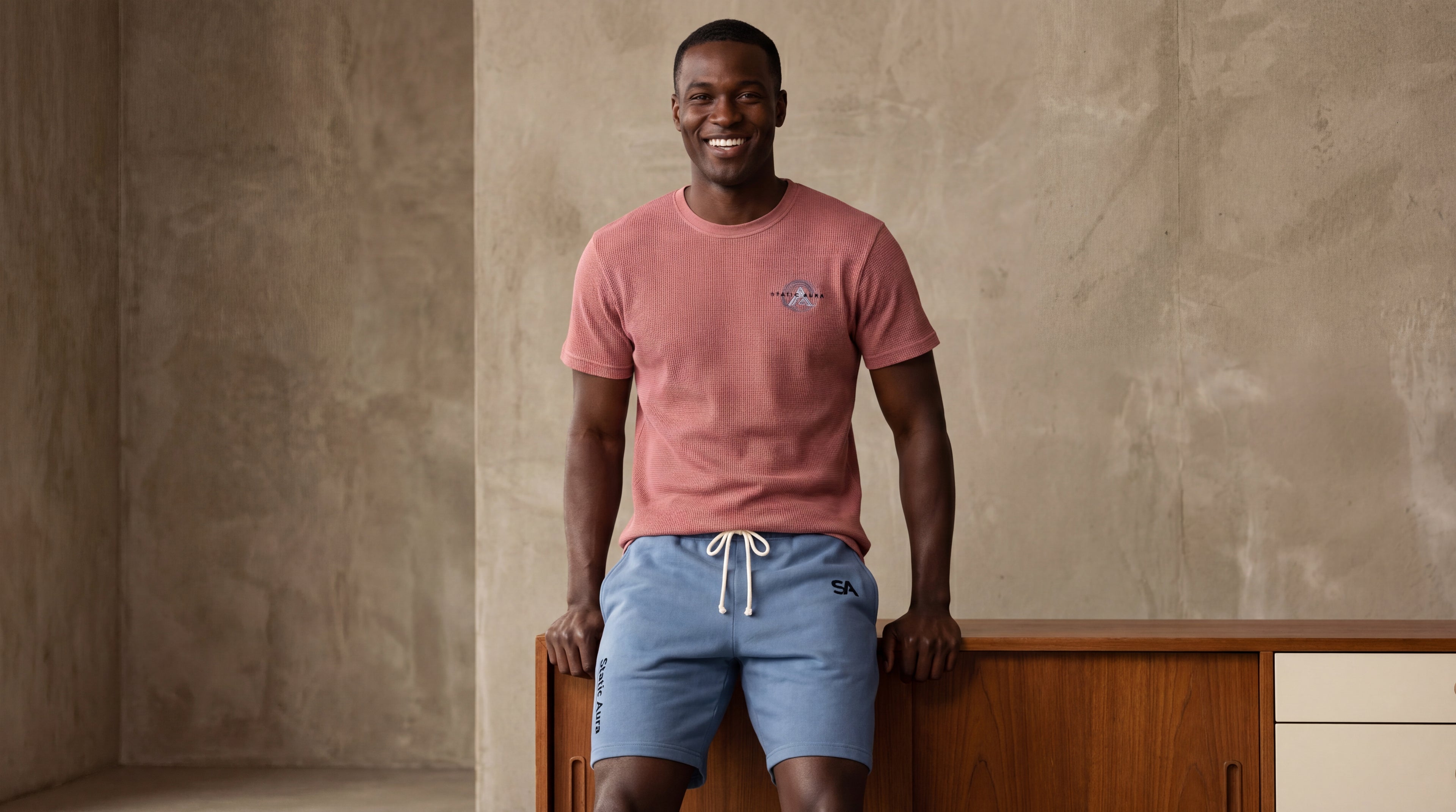 Static Aura: High-Density Garment-Dyed Sweat Shorts