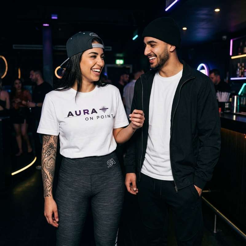 Static Aura: ON — Phase 1 Women's Monogram Tee