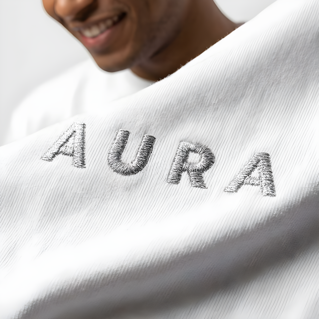 AURA Precision Embroidery Tee